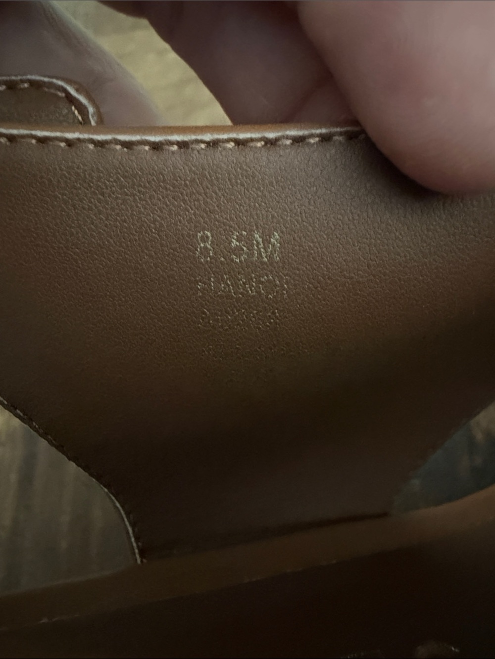 AEROSOLES Cognac Cross-Strap Slingback Heels - Picture 8 of 8